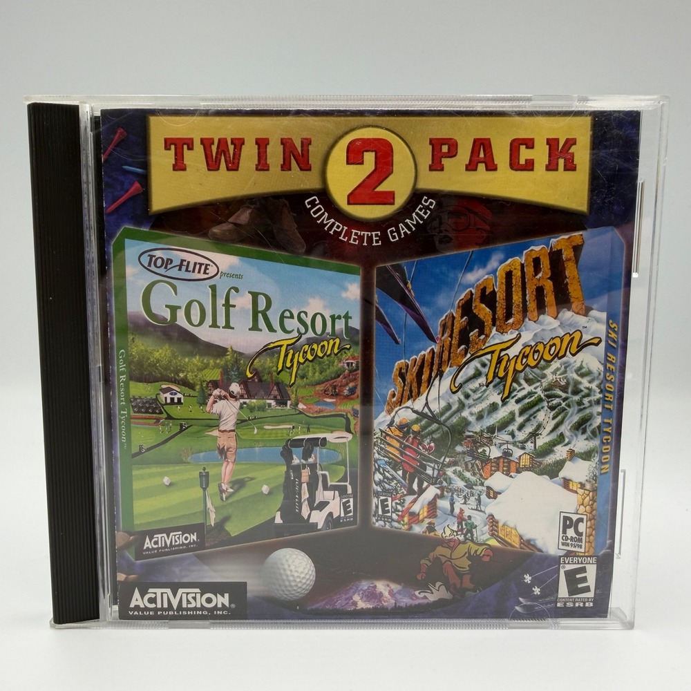 Activision Twin 2 Pack Golf Resort Tycoon and Ski Resort Tycoon PC‎ Games CD-ROM